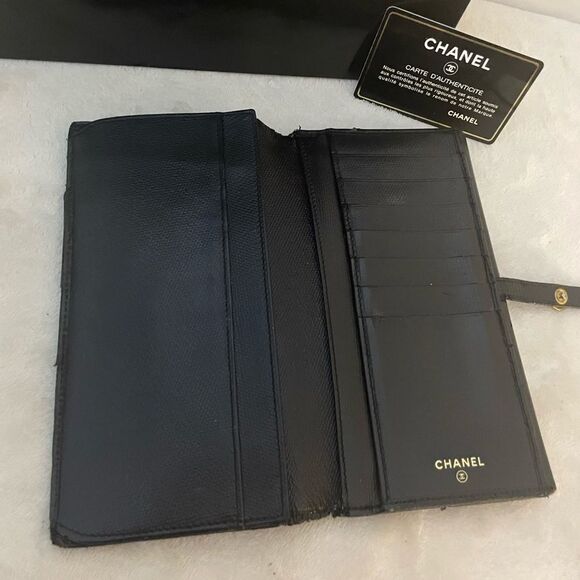 AUTHENTIC CHANEL LONG WALLET BLACK - Picture 10 of 15